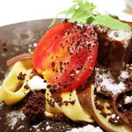 レストランエール - 山形牛のすじ肉の煮込み 自家製手打ちタリアテッレ、カカオ、フランス料理との相性