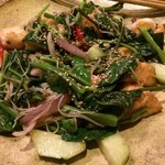 たべごと屋のらぼう - 海老と空芯菜の炒めもの