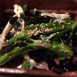 たべごと屋のらぼう - 四角豆と蒸し鶏の海苔和え
