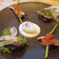 アニエルドール - 前菜 鯖のマリネと烏賊墨のテリーヌ