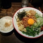 三田製麺所 - まぜそば大盛と〆飯