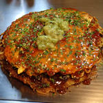 ソリーチェ - 肉玉そば（税別580円）+野菜W（税別100円）＋わさびトッピング（税別100円）