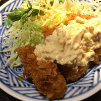 土佐料理 祢保希 赤坂店 - 週替わり定食の牡蠣フライ 2015.10撮影