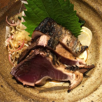 土佐料理 祢保希 赤坂店 - 週替わり定食の鰹のタタキ2015.10撮影