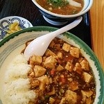 Nishibashi Shokudou - ランチまーぼー丼とミニラーメン