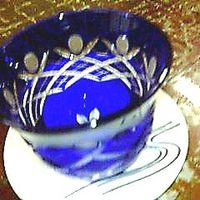 明神下 神田川 本店 - 切子の涼しげな酒杯