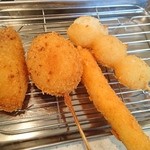 串カツ田中 - 串カツ。玉ねぎ、煮玉子、アスパラ、」もち