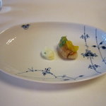 リストランテ ラ・バリック トウキョウ - 天然ホタテのラルド巻きソテー　ジャガイモのピュレソース