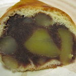 清寿軒 - 栗まんじゅう断面ＵＰ