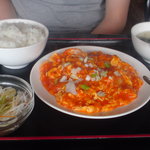 香港料理　濱龍 - 海老チリ定食