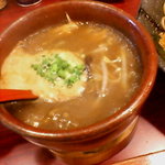 麺や　つるり - 醤油つけ麺　スープ