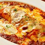 カフェ アクイーユ - メキシカンエンチラーダグラタン（サラダ+パン）