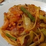 野菜たっぷりトマトソース　結構ボリュームあります