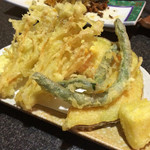 磊庵はぎわら - 野菜の天ぷら（750円）