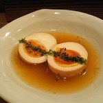 ふた夜の月 - 地鶏玉子のおでん。