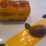ル・ジュー・ドゥ・ラシエット  - マンゴーのケーキとチョコレートアイス