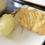 たも屋 - 半熟玉子ととり天