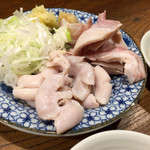 もつ焼き ねぎぼうず - H27.10.14 コブクロ刺し・ガツ刺し(サービス)