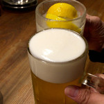 もつ焼き ねぎぼうず - H27.10.14 生ビール・レモンサワー