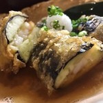 粋季 - 茄子と海老の挟み揚げ（揚げ出汁）