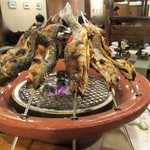 王ヶ頭ホテル - イワナ。こんな感じでテーブルでサーブしてくれます