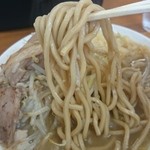 魔界ラーメン 月光 - 男峠（麺アップ）
