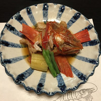 寿司割烹 魚紋 - キンキのアラ炊き