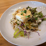 味処 銀の里 - 週替わりランチのサラダ。贅沢感あります。