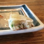 あじべ - 餃子の餡　けっこうニンニクが