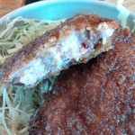 くいものや ラ・ネージュ - ざるそば･ミニヒレソースカツ丼セット￥1000（当時）のヒレソースカツ（H26.7.2撮影）