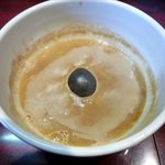 麺 eiji - 濃豚つけNIBOのスープ割と焼き石