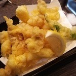 宮崎料理きかんたろby侍 - ヤリイカを天ぷらで〆てもらえる（2015/9月末）