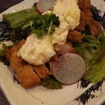 宮崎料理きかんたろby侍 - チキン南蛮、手作りタルタル乗せ（2015/9月末）