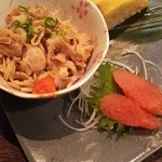 宮崎料理きかんたろby侍 - 酢もつ＋明太子（2015/5月）