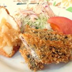 クリエイト - 2015.10.16。いわしフライ・揚出豆腐のアップ。