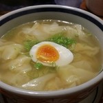 はなさき家 - えびワンタンの塩ラーメン 大盛　￥850-　