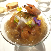 Lien - 菊芋のムース 魚介とコンソメのカクテル