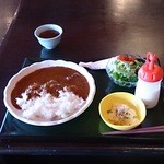 高柳じょんのび村 - カレーセット、700えん