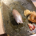 第三春美鮨 - 2015.10.16 春子鯛・昆布〆　出水郡