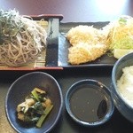 蕎膳 - ランチ（アジフライ＆そば）