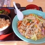 麺勝 - 和風ちゃんぽんかしわめしセット