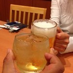 釜飯酔心 - H.27.10.7.夜 ハイボール(山崎) 850円 vs 生ビール(一番搾り) 650円