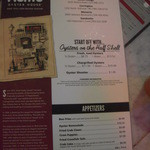 Acme Oyster House - 店頭のメニュー