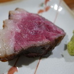 佳肴みを木 - 仙台和牛のイチボ焼き。脂がうまいぜ！