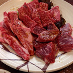 焼肉たきもと - 上バラ750、赤身ロース850、上ハラミ1000