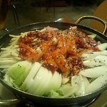 トォンデジ - タットリタン(鶏辛野菜餅鍋)①