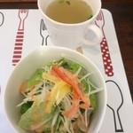 Cafe NICO - セットのサラダ・スープ