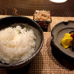 りょうり屋 くどう - 土鍋ご飯、ちりめん、お漬物