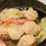 Ganso Yakitori Kushi Hacchin - つくねとたっぷり野菜スープ定食