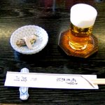 駒形前川 浅草本店 - 2009/12/20  先ずはノド湿しにビール